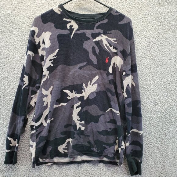 Polo Ralph Lauren Other - Polo Ralph Lauren Men's Black Camouflage Sleepwear Top Shirt Large
